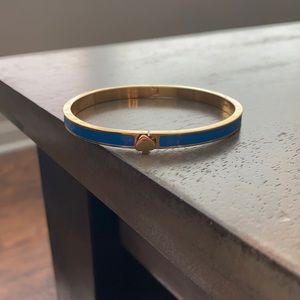 Kate Spade Blue and Gold Clasp Bangle Bracelet